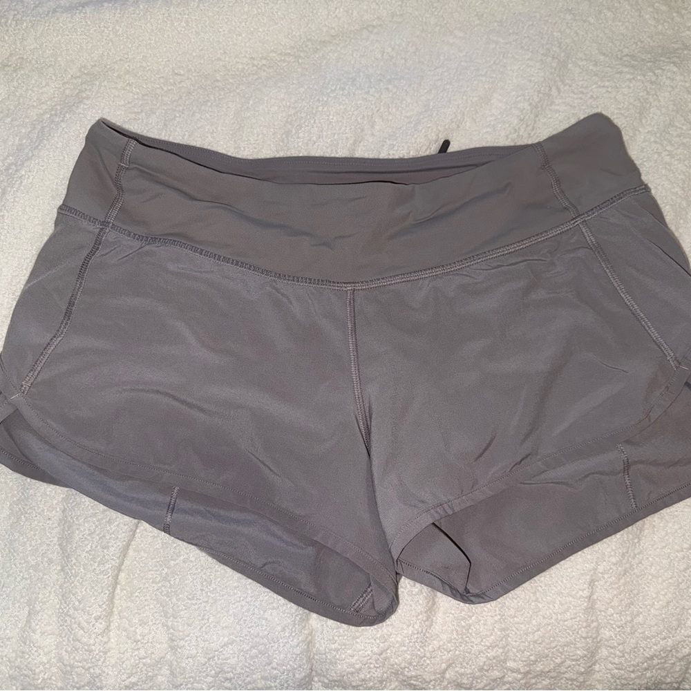 Gray Lululemon Athletica speed up 2.5 inch inseem Shorts